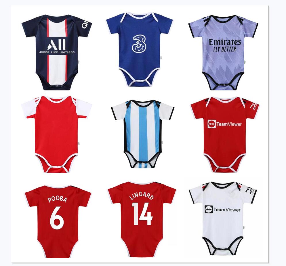

2022 2023 PEPE SAKA Baby kit soccer jerseys SMITH ROWE SANCHO RASHFORD MBAPPE SERGIO RAMOS LEWANDOWSKI kids boys child football shirt 22 23 LUKAKU BARELLA 6-18 month, White