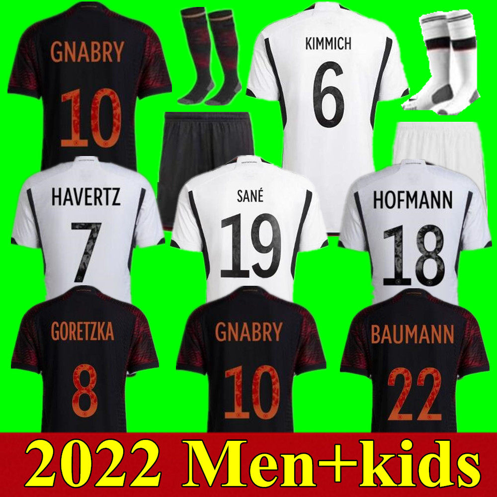 

2022 Soccer Jerseys GermanyS home away HUMMELS KROOS WERNER MULLER Football shirt t GOTZE SANEA KHEDIRA REUS German 22 23 mens kids kit uniform, Kids home