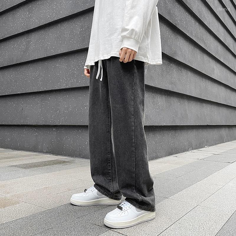 

Men' Jeans Men' Black Brand Spring Hip Hop Streetwear Korean Wide Leg Men Pants Fashion Y2K Straight Casual 1D