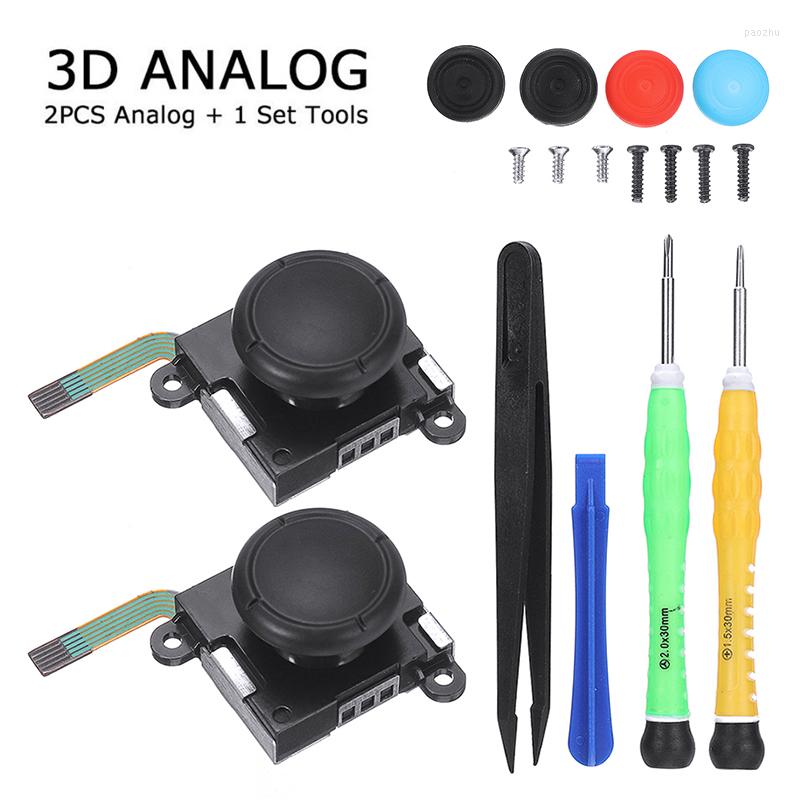 

Game Controllers For Switch -Con 1 Set 16pcs 3D Analog Joystick Thumb Stick Controller Repair Tools Simulation Joysticks Kit