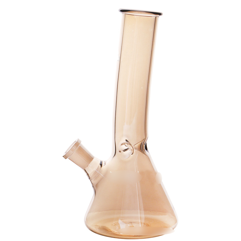 

Hookahs Bent Neck Becker Bong Light Brown Water Pipe Bongs 2PCS Heavy Glass With Downstem 14mm Glass Bowl