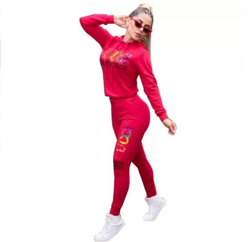 Women Tracksuits Zipper GGity Casual Jacket Trousers Two Pieces Set Tracksuits Letter Jogging Suit Sportwear-image-797272823