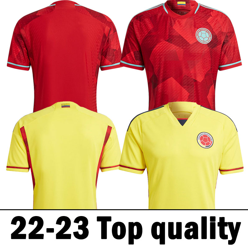 

2022 Colombia Soccer Jerseys 22 23 FALCAO JAMES CUADRADO Football Shirts yellow home red away de futbol maillot S-2XL Uniforms, 21 22 home