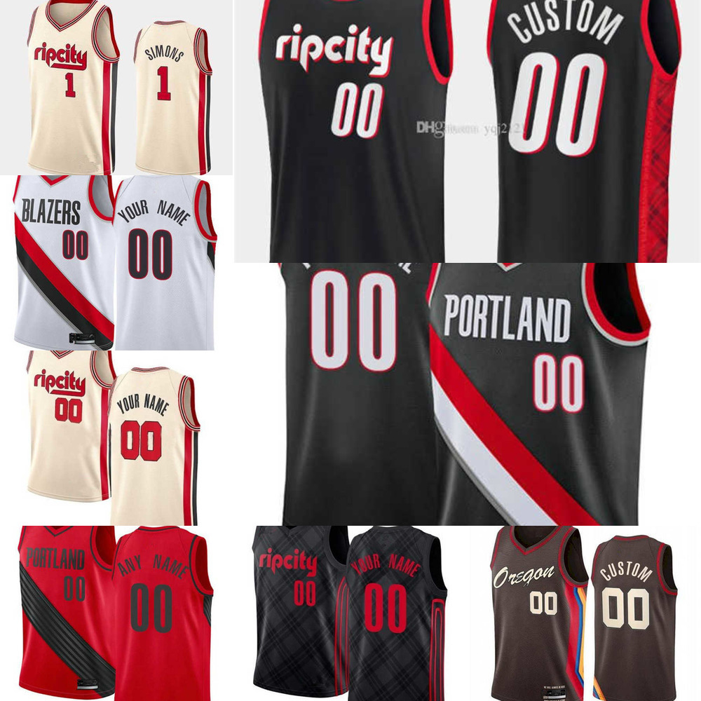 

Basketball Jerseys 75th Custom Men Women Youth Portland''Trail Blazers''23 Robert Covington 1 Anfernee Simons 40 Cody Zeller 16 CJ Elleby, Color