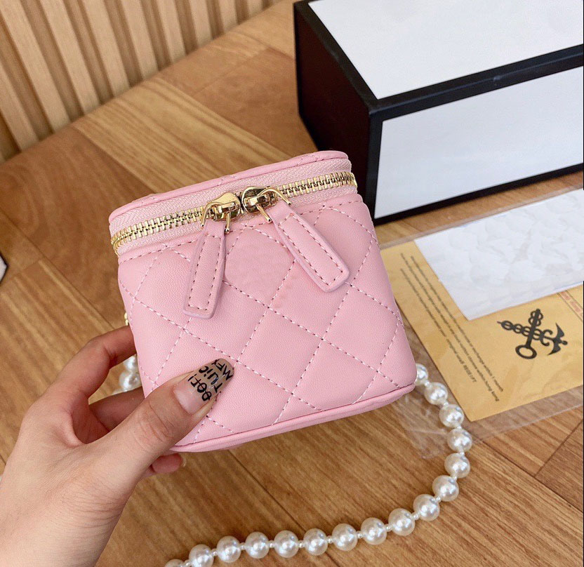 Cross body luxe sac à bandoulière femmes bouche rouge enveloppe Pearl Diagonal fashion Mini Cosmetic Bag avec miroir classique lady top Wallet