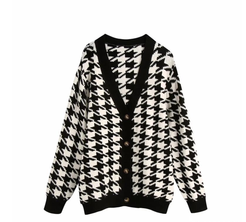 

Woman Sweaters Coat Luxury GGity Letter Button Knitted Cardigan Top Loose V-neck Sweater, Black