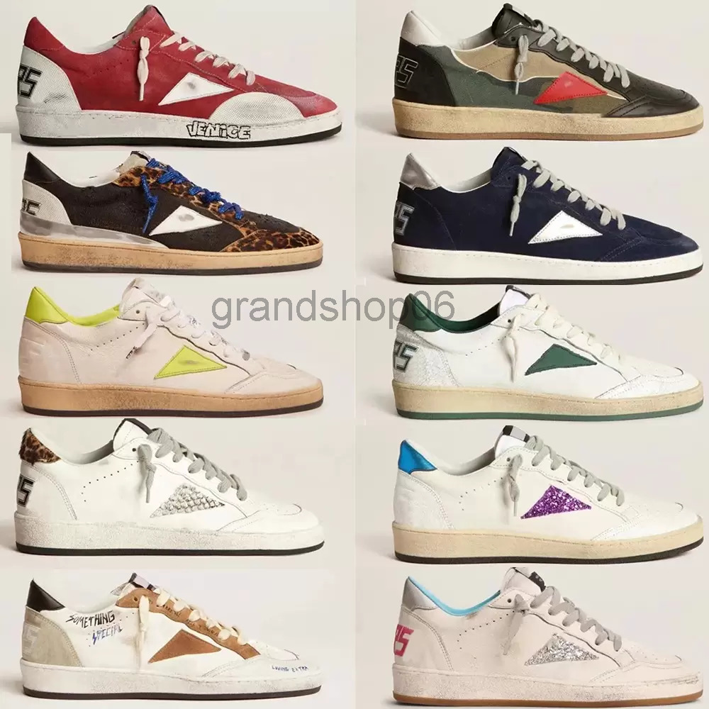 2022 Chaussures de créateurs Sandale Italie Marque Femme Sneakers Super Ball Star Shoes Luxury Golden Sequin Classic White Golden / Gooses / Snea