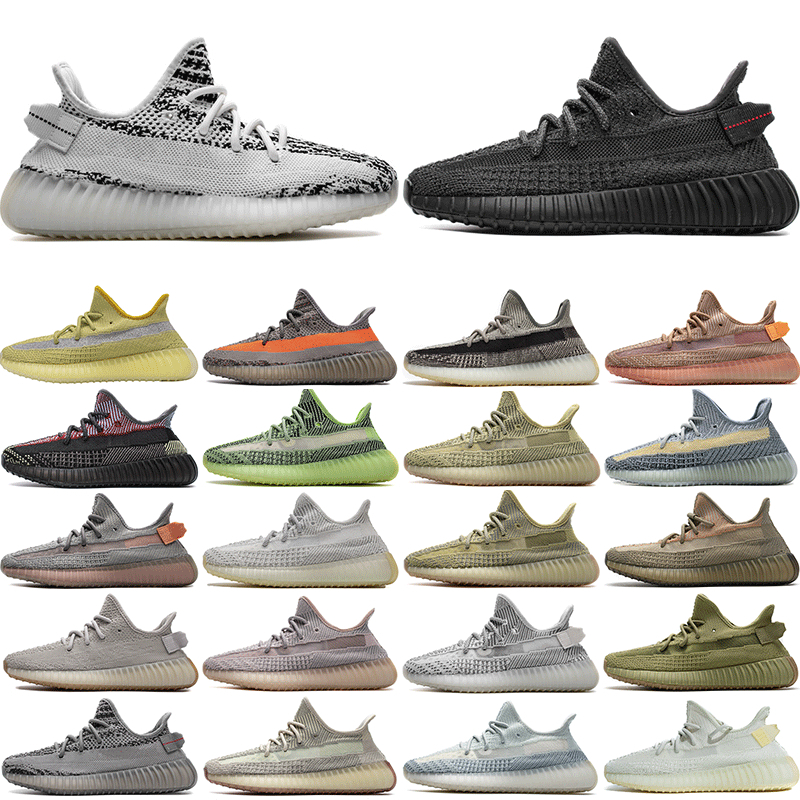 

2022 Men Womens v2 3m Casual Running Outdoor Shoes 3M Reflective Linen Marsh Flax Tail Light Earth Desert Sage Yecheil yeezys shoe yeezies sneakers 36-45, 38