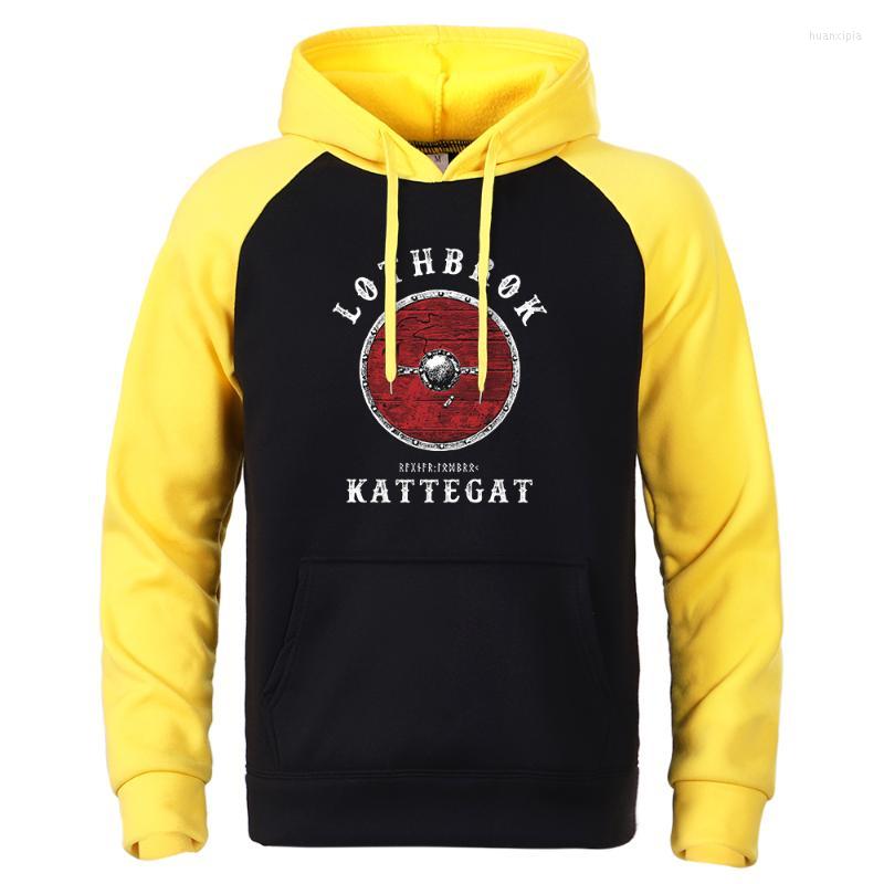 

Men' Hoodies Ragnar Lothbrok Kattegat Viking Print High-Quality Casual Man Hood Fleece Daily Raglan Hooded Tracksuit Sports For Mens, Black white