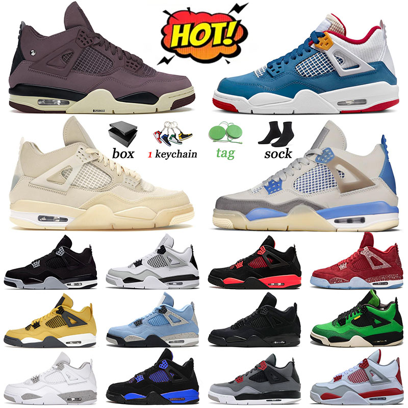 

jumpman 4 basketball shoes us 13 Violet Ore jorden 4s Military Black Cat J4 Manila sports Red Thunder Canvas Offs White trainers Messy Room men women casual sneakers, 36-47 (3)