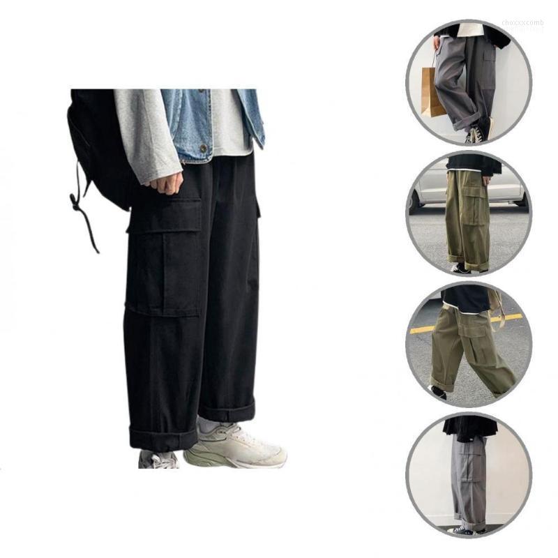 

Men's Pants Men's 3 Colors Stylish Multi Pockets Young Male Trousers With Men Soft Touching For Dating, Army green