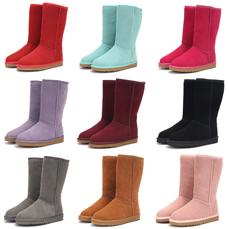 

Australian Classic UGGS Warm Boots Womens short long barrel Boota 5815 Wgg red Purple dinter Full fur Fluffy furry Satin Ankle Bootss Booties size 36-44, Customize