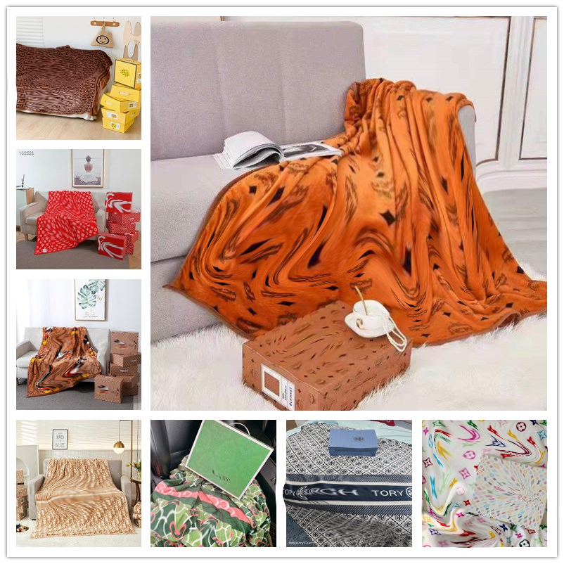 

Textile Designer Blanket Autumn Winter Warm Flannel Throw Blankets With Gift Box Home Sofa Office Nap Blankets Shall Towel Fashion 2023 Christmas Gifts Rug, No box