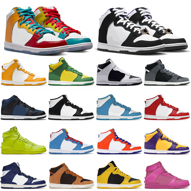 New Arrival Designer Casual Shoes Skate High Sneakers All Love World Champ Medium Grey Black White Panda Red Lakers Deep Royal Dark Russet Mens W