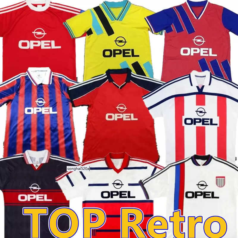 

jerseys TOP Matthaus 10 94 95 96 97 98 99 00 01 Bayern Munich retro jerseys 02 final ELBER zickle EFFENBERG Pizarro SCHOLL 1997 1999 Matthaus Klinsm, 97-98 home man