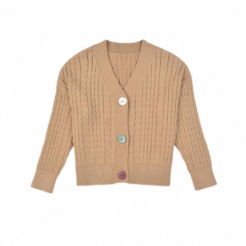 Women's Knits & Tees women's Knits & Tees Knitted Sweater Jacket For Women V-neck Long-sleeved Twist Knit Cardigan Coat Fashion Casual-image-796808000