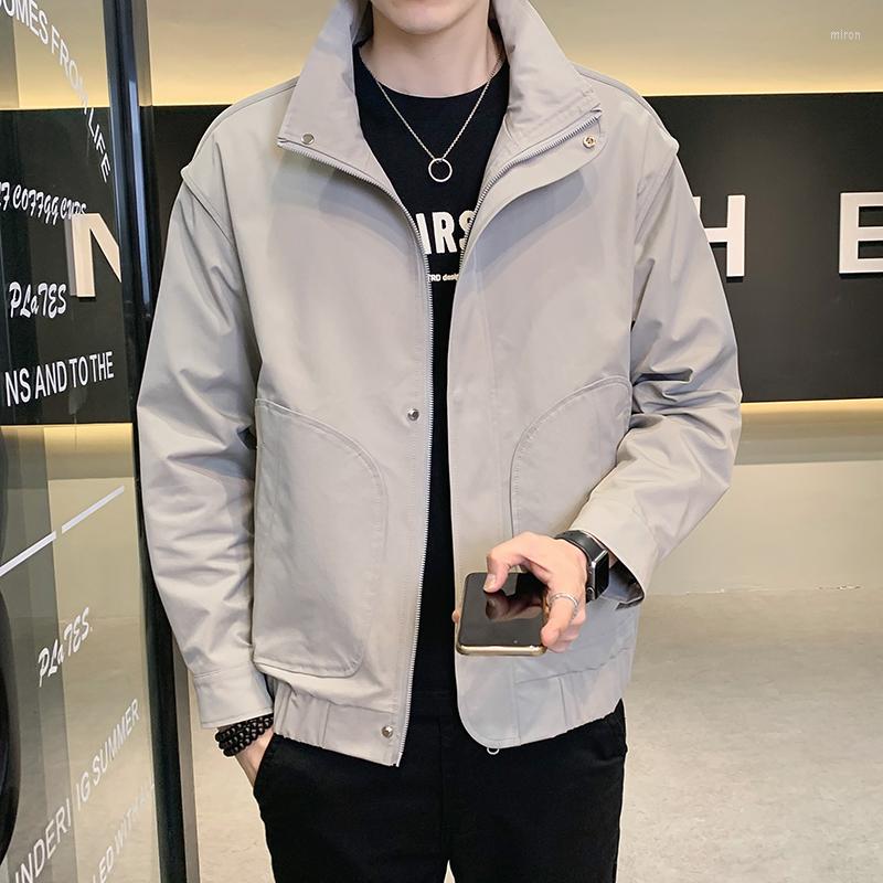

Men' Jackets 2022 Autumn High-quality All-match Trend Jacket Men' Korean Version Of Tooling Trendy Brand Handsome Loose, Black