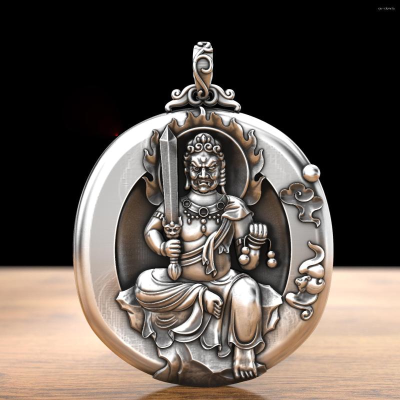 

Pendant Necklaces HX Retro Benming Buddha Men's Necklace Unmoving Bodhisattva Tiger Zodiac Patronus Accessories Pendants