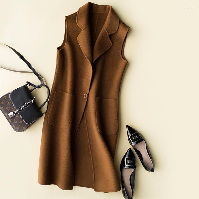 

Women' Vests Women' Double-side Wool Vest Coats Spring Sleeveless Coat Wasitcoat For Women Colete Feminino FG8232, Oh my god