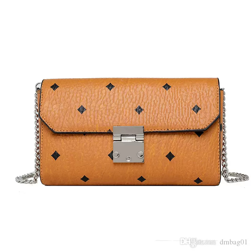 

designer luxury handbags mletter print women messenger bag chain bag crossbody pu leather purse clutch with box