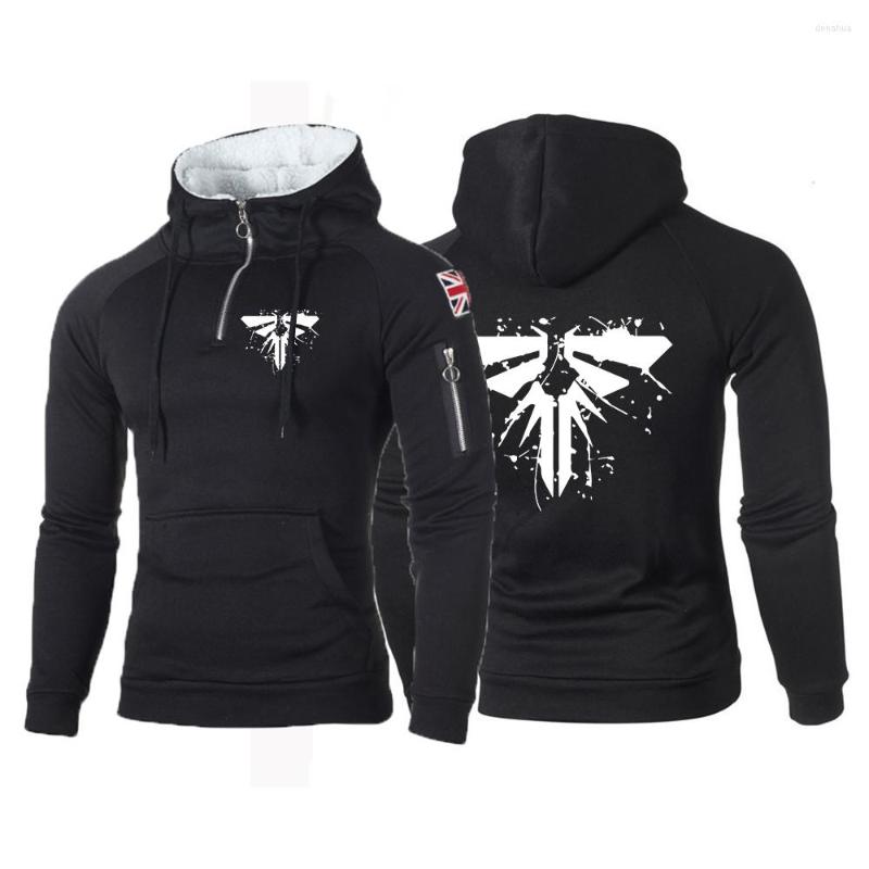 

Men's Hoodies The Last Of Us Fireflies 2022 Men's Sweatshirts Fashion Zip Long Sleeve Hooded Casual Streetwear Solid Pullover Tops