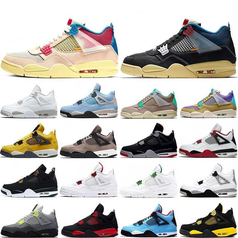 

Jumpman 4 Basketball Shoes 4s Men Women University Lightning Purple Metallic Desert Moss Military Blue Thunder Cactus Jack Mens Sports, #3 taupe haze