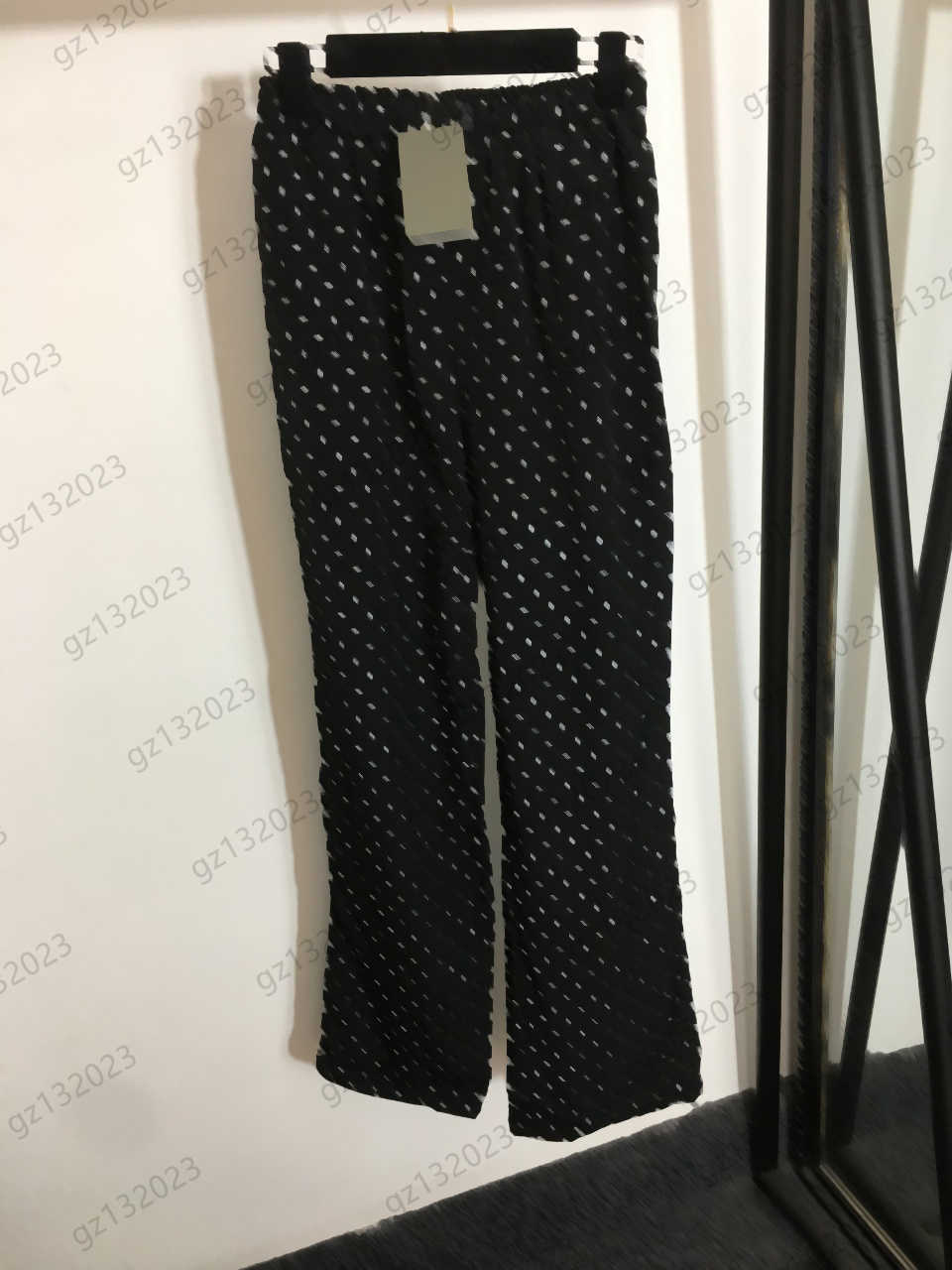 

Pants Woman Clashing Color Lock Printing Elastic High Waist Trousers Loose Wide Leg Slim Pant Fashion Designer Brand Slimming Womens Clothes