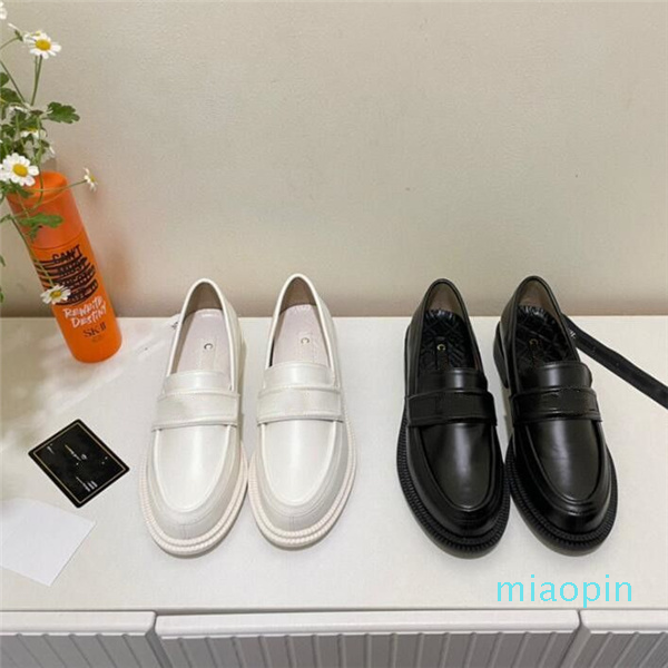 

Women's Dress Shoes Flat Leather Shoes Casual Round Toe Loafers, Black