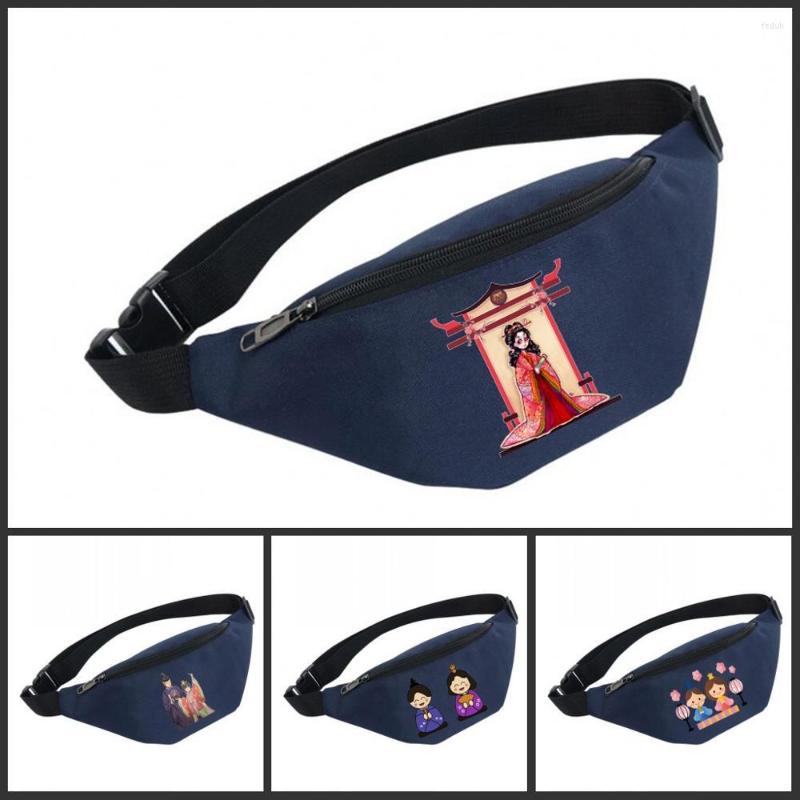 

Waist Bags Bag Women Belt Waterproof Chest Handbag Unisex Fanny Pack Ladies Belly For Hinamatsuri, 21