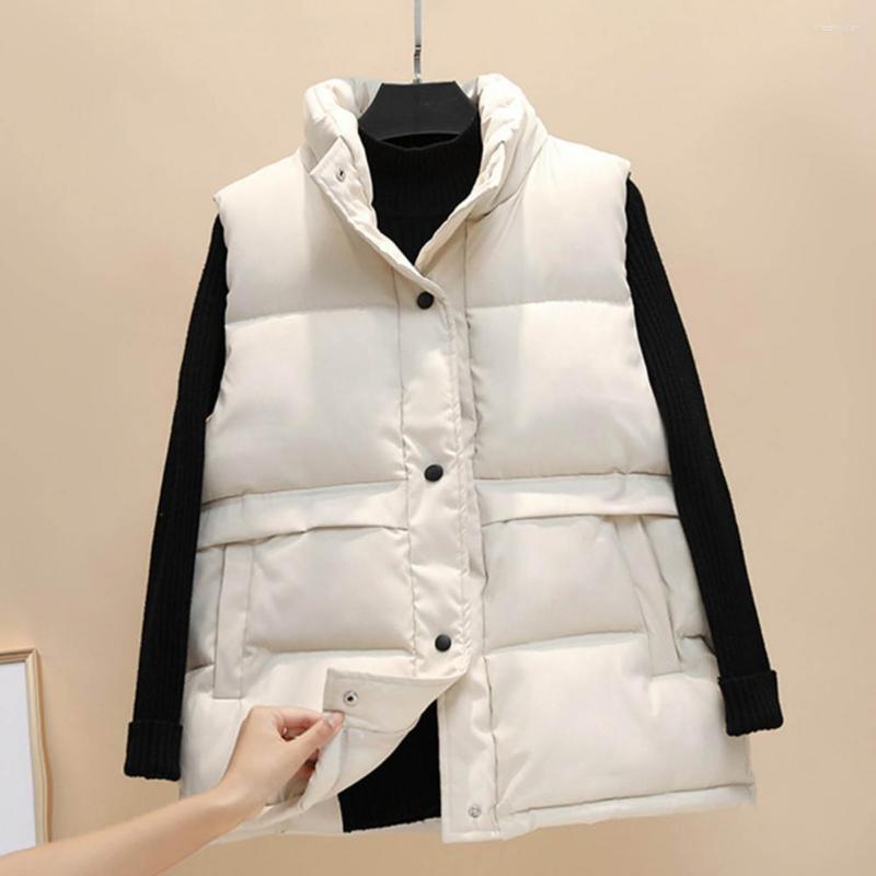

Women's Vests Women Coat Casual Female Sleeveless Parkas Jacket, White