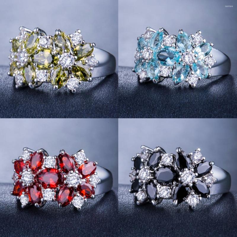 

Wedding Rings CAOSHI Luxury Style Dazzling Cubic Zirconia Full Paved For Women Noble Finger Accessories Selling Gift Jewelry