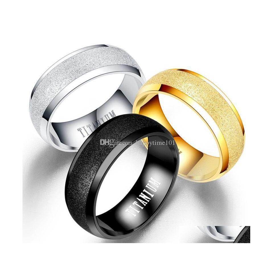 

Band Rings Blank Frosted Ring Dl Polish Stainless Steel Titanium Band Rings For Men Women Fashion Jewelry Gift Drop Delivery Dhatq