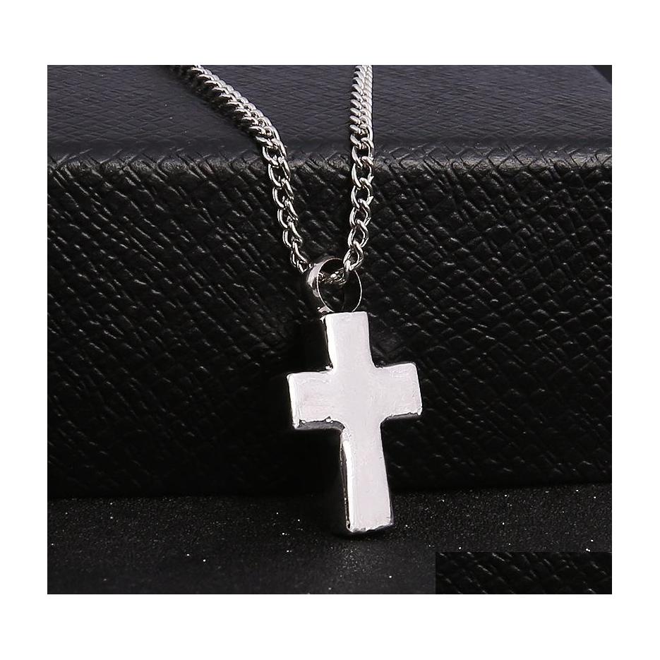 

Pendant Necklaces Cremation Jewelry Stainless Steel Waterproof Retro Cross Heart Urn Pendant Necklace Memorial Ash Keepsake Drop Del Dhter