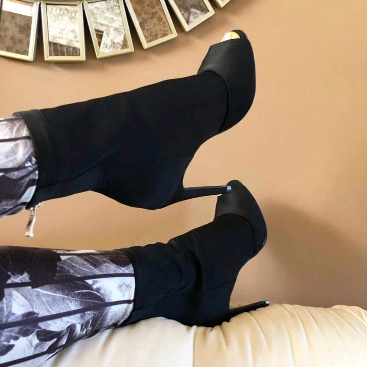 

Safety Shoes Discounts Sale Jazz Salsa Ballroom Latin Dance Shoes High Heel For Dancing Women Training Ladies Black Flock 1022 Summer Boots 221130, Leather 10cm heel