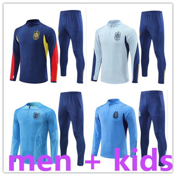 

england tracksuit argentina training Qatar World Cup 22 23 soccer Jersey chandal futbol kit football retro survetement men and kids tuta designer maillot