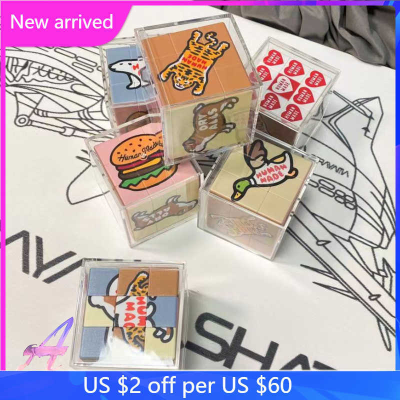 

Men's T-Shirts Human Made T Shirt Fashion Magic Cubes Home Decoration Intelligence Accessories Top Streetwear T221130, Beige