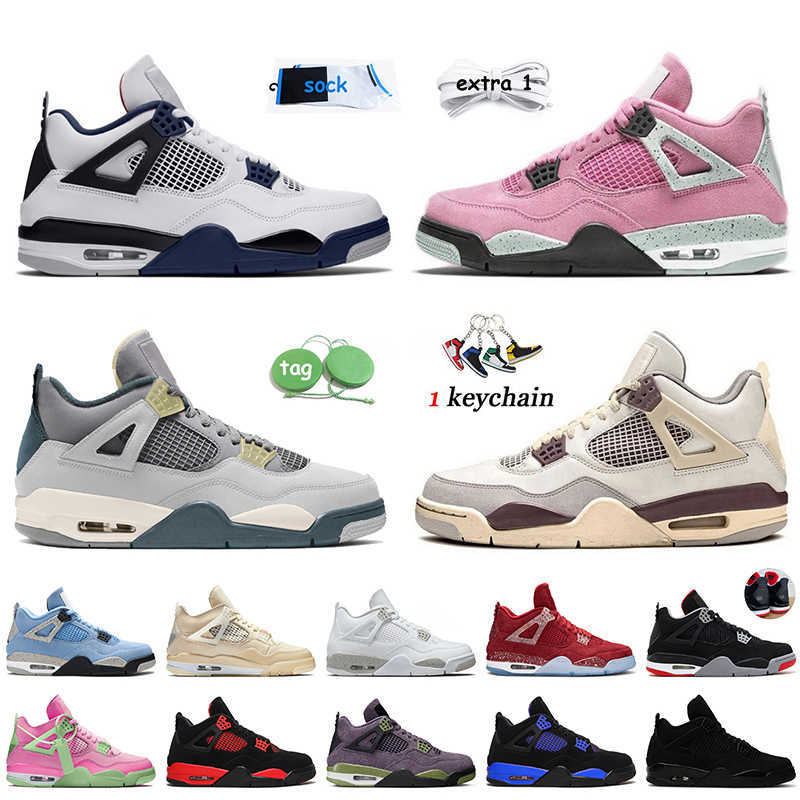 

Basketball Shoes Trainers Sneakers Midnight Navy Pink Craft Blue Red Thunder Canvas Black Cat Sail White Oreo Bred 4S Violet Ore 2022, A14 canvas 36-47