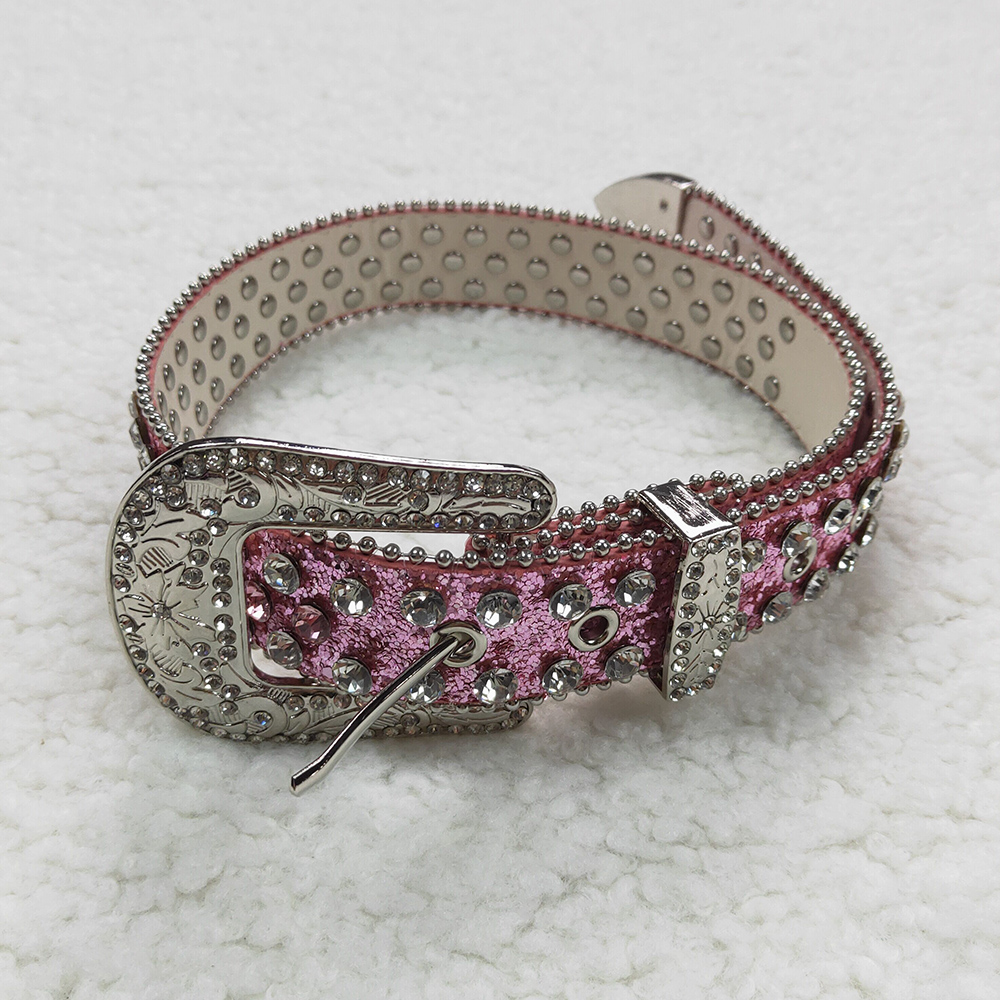 

Boutique Baby Girls Daimond Belt Pink Black Kids Girls Belts, 31inches