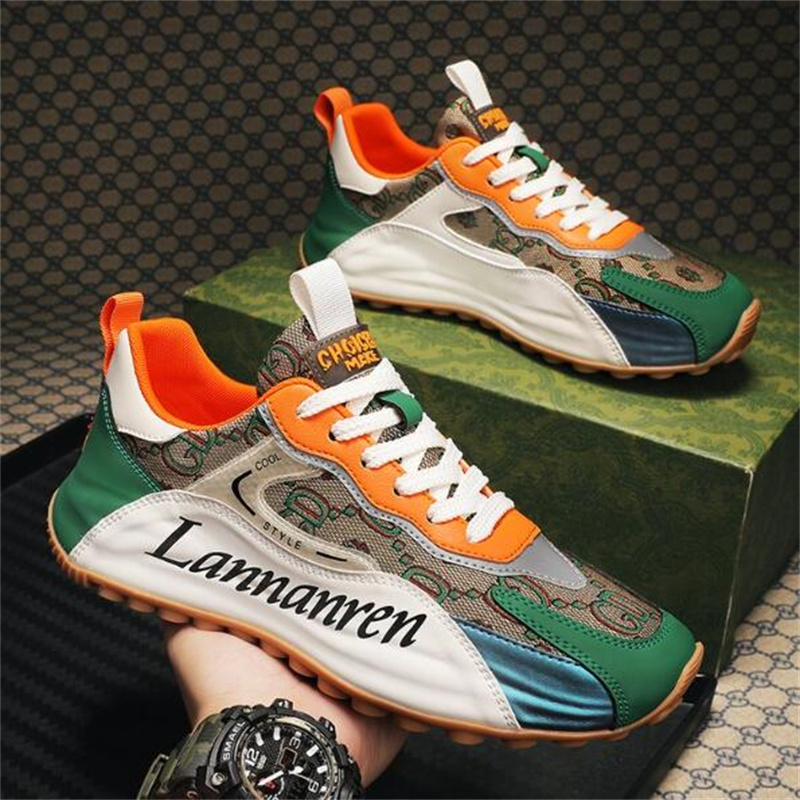 

2022 Highs Quality Luxury Men Platform Shoes Pu Leather Chunky Sneakers Lace-up Vulcanized Shoes Tennis Female Trainers Walking Shoe, 01