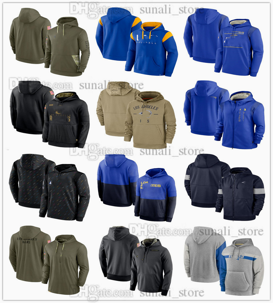 

Jerseys Los Angeles''Rams''Sweatshirt Football Salute to Service Hoodies Full-Zip Sweatshirts Coat Therma Performance Pullover Hoodie''NFL''Mens Youth Women, Navy