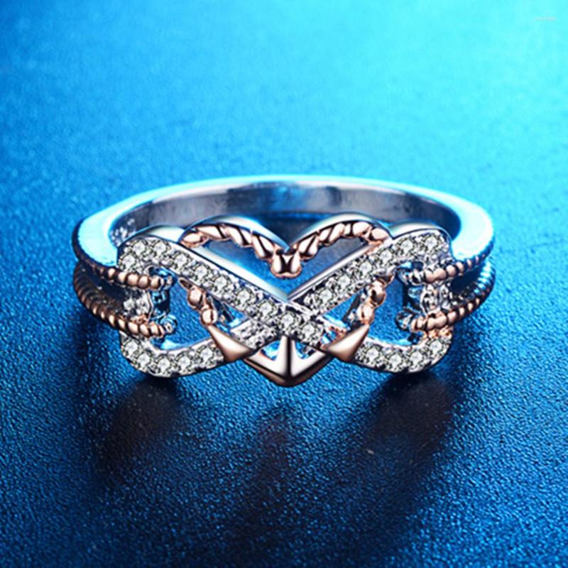 

Wedding Rings Infinity Heart Ring Eternity Endless Love Gift For Women Jewelry