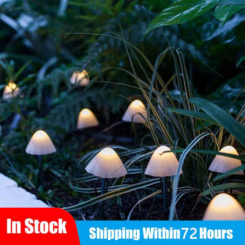 

Christmas Led Solar Lights Mushroom Outdoor Lights for Garden Decoration Waterproof Garland Patio Backyard Fairy Lamp energy ground string