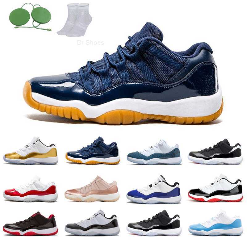 

11s low man basketball shoes fashion Bred Concord Infrared University Blue Varsity Red Rose Gold Closing Ceremony Navy gum Snakeskin