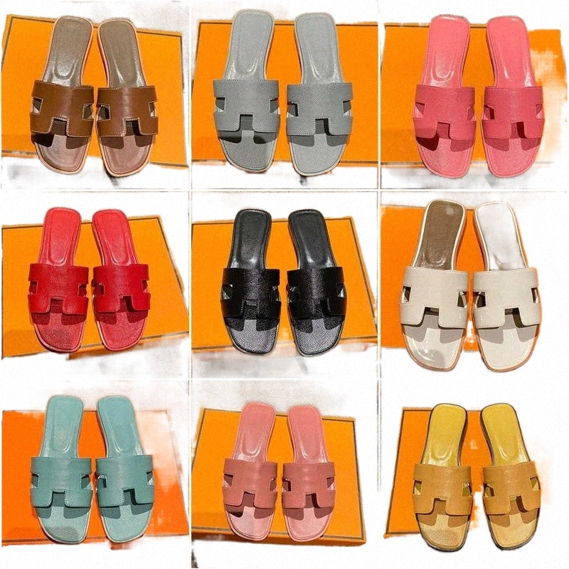 

designer Oran Sandal Women Summer Slippers Patent Leather Lychee Crocodile Skin Maroon Fonce Khaki Triple White Brown Classic Black Men Slides Sandals t3kG#
