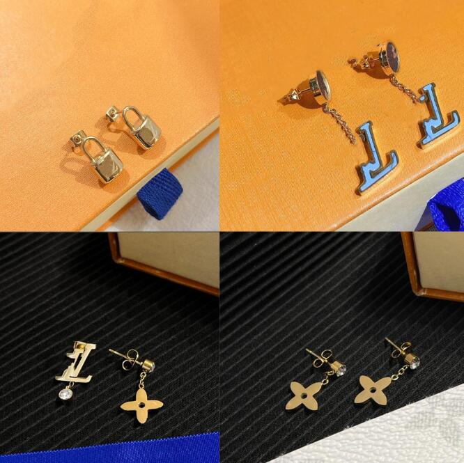 

Brand Designer Stud Luxury 18k Gold Plated V Letter Earring Premium Stainless Steel Jewelry Pearl Diamond Rhinestone Gift Wedding Party Accessories