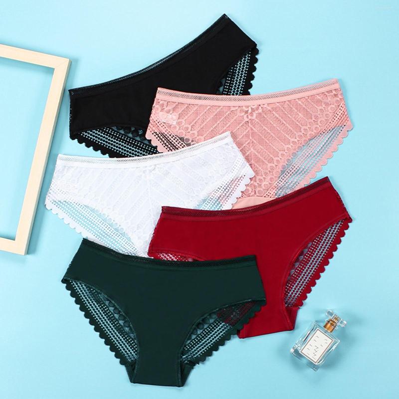 

Women' Panties Sexy Lace Underpants Ice Traceless Panty Female Transparent Underwear Lingerie Accessories Women Mid Low Waist Boho, Black