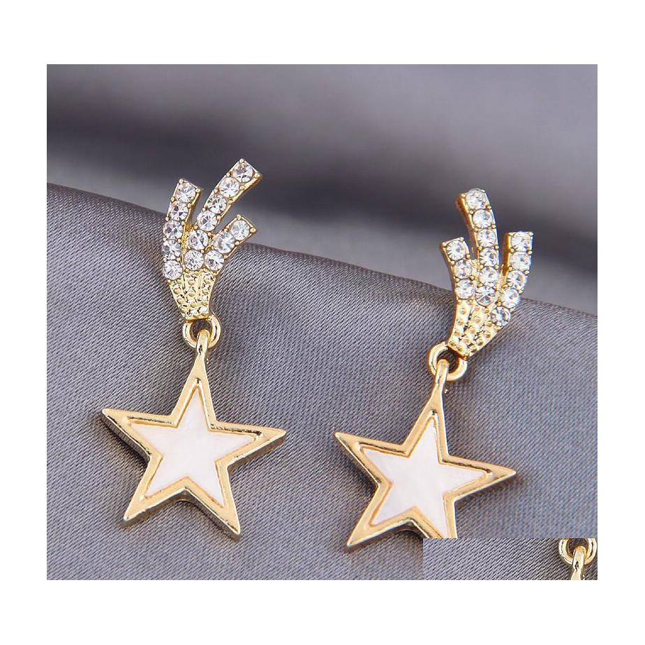 

Dangle Chandelier Fashion Jewelry S925 Sier Post Earrings Lucky Star Dangle Stud Drop Delivery Dhfd0