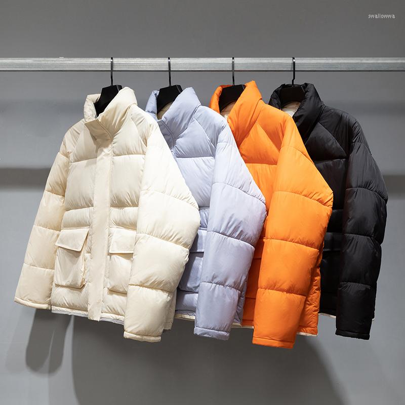 

Men's Down 2022 Men Solid Parkas Winter Casual Padded Jacket Stand Collar Thick Coats Jakets Waterproof Bread Big Pocket Trendy 5XL, Beige