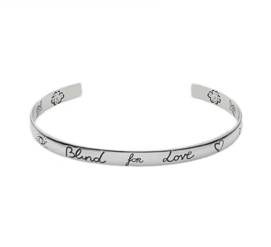 

Woman Designer Bangle Open Bracelet Man Bracelets Blind Love Bangles Jewelry Sliver Color3135302