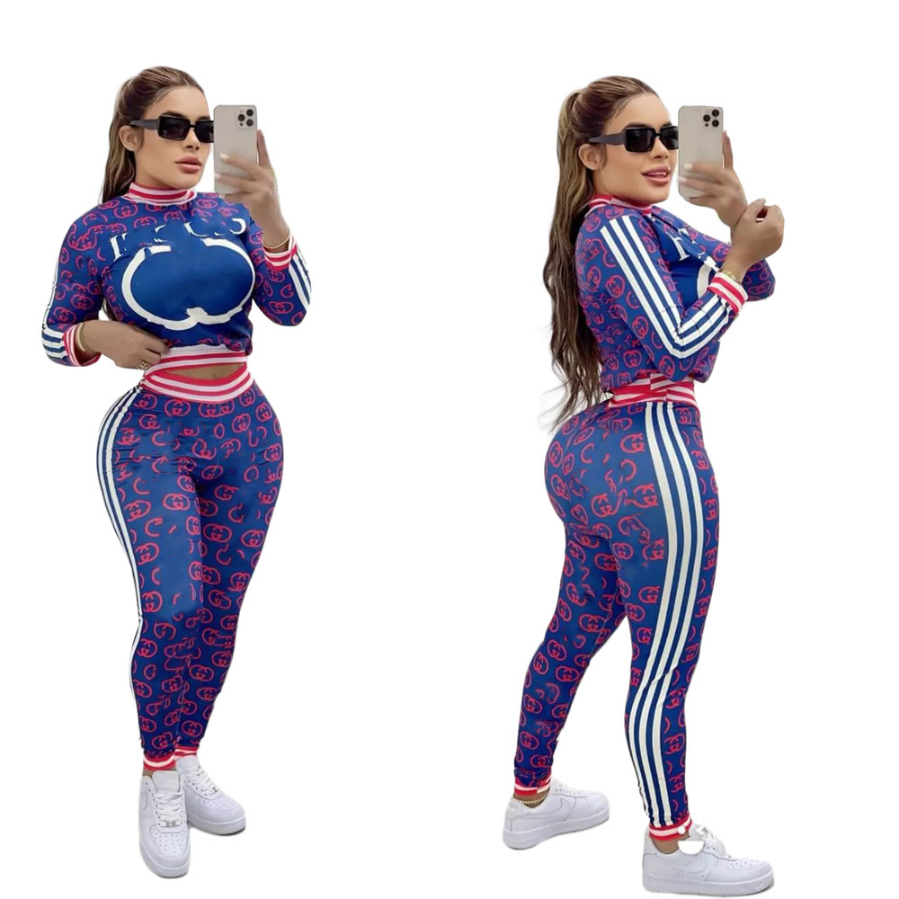 

Desiger brand Wholesale Sweatsuits Women Fall Winter Tracksuits Fleece Outfits Leopard Hoodie Pants Two Piece Set Jogger Suits 8855, Blue